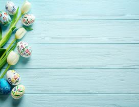 Traditional Easter eggs for a Happy Spring Holiday