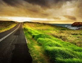 Great view - Road trip in the nature HD wallpaper
