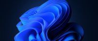 Wonderful blue line waves - HD wallpaper