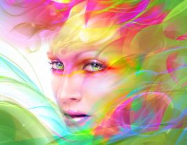 Magic colors - Wonderful woman painted