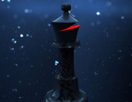 Red inside black outside - Chess piece