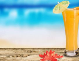 Delicious summer fruit drink orange juice fresh