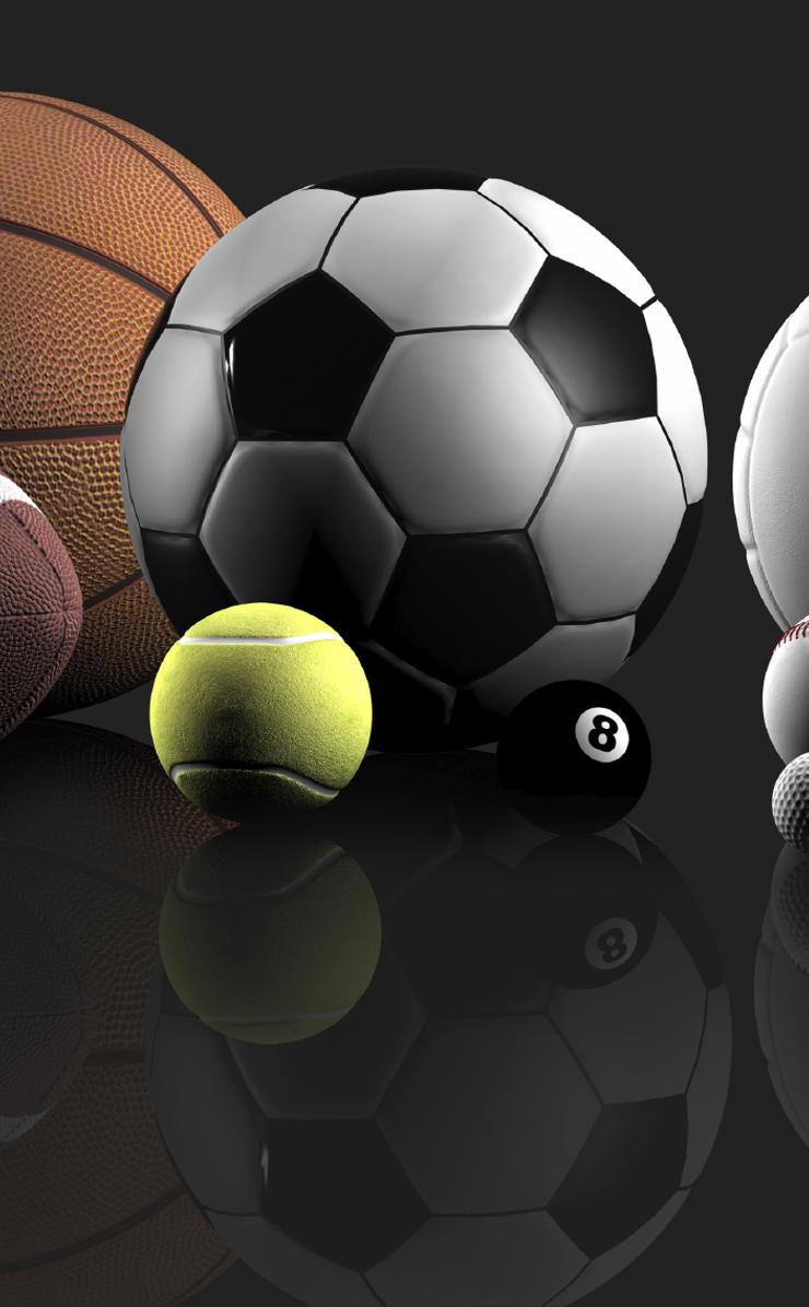 Balls for different sports - HD wallpaper
