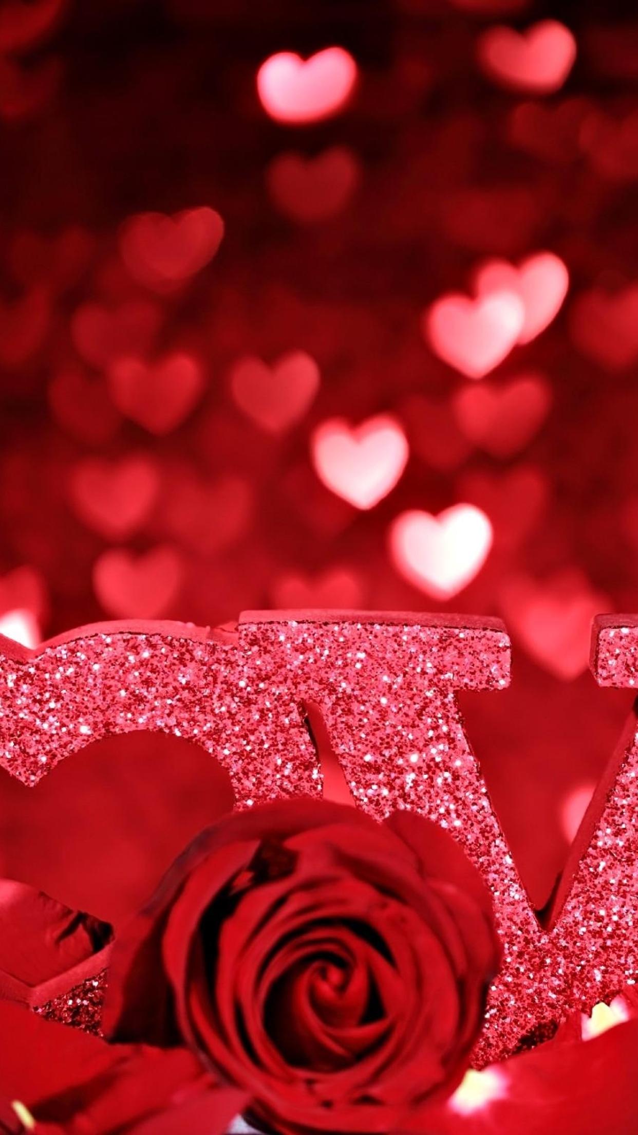 I love you - beautiful red wallpaper - Happy Valentine's Day