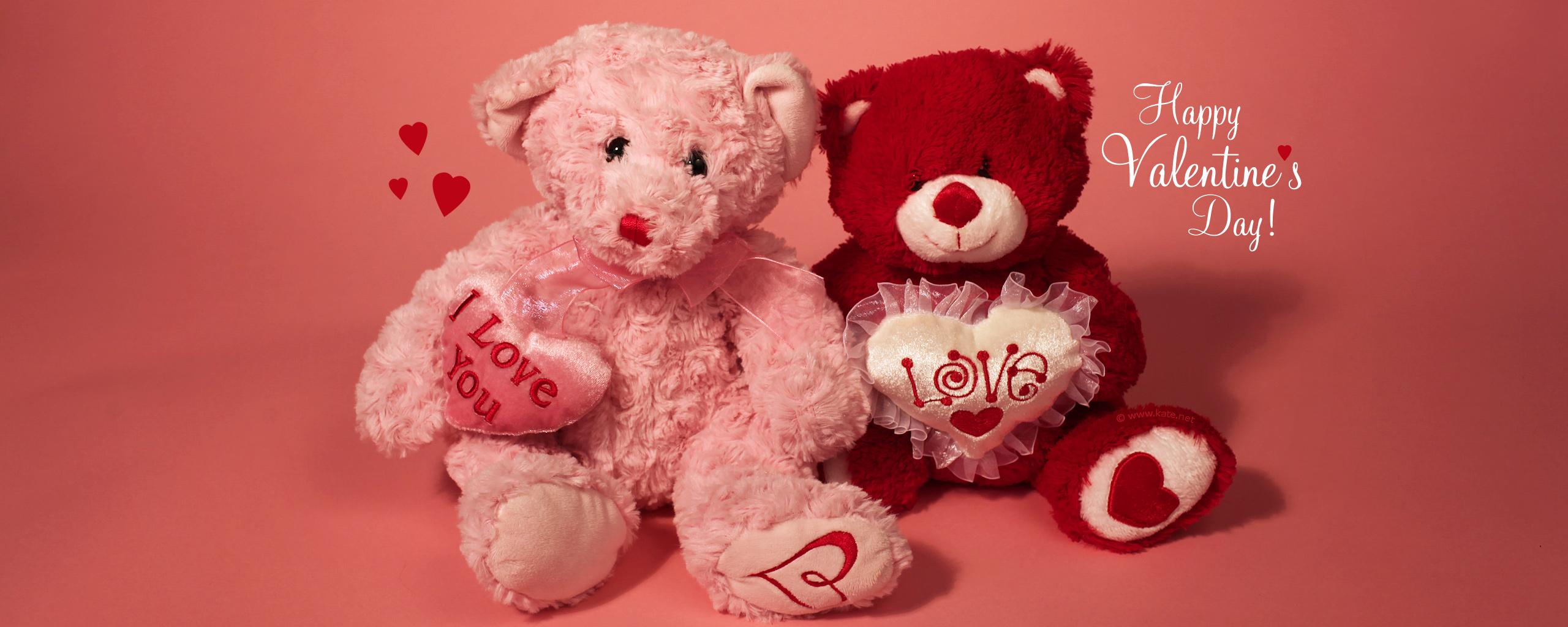 Download I love you my teddy bear - Happy Valentine's Day Dual 1280x10...