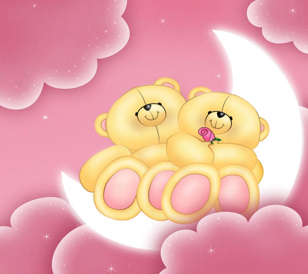 Love is in the air - Two bears stay on moon- Valentine's Day